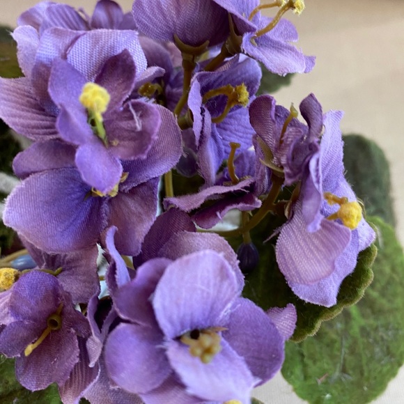 Beautiful Faux African Violet in Terracotta Pot - Picture 6 of 6
